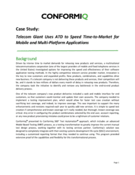 Telecom Giant Uses ATD to Speed Time-to-Market for Mobile and Multi-Platform Applications