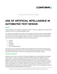 Artificial Intelligence in Automated Test Design