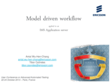 Model driven workflow applied to an IMS Application server