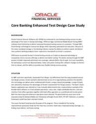 Core Banking Enhanced Test Design Case Study