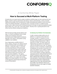 How to Succeed at Multi-Platform Testing