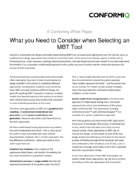 What You Need to Consider When Selecting an MBT Tool