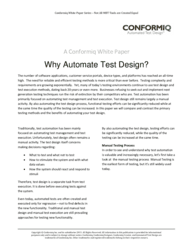Why Automate Test Design?